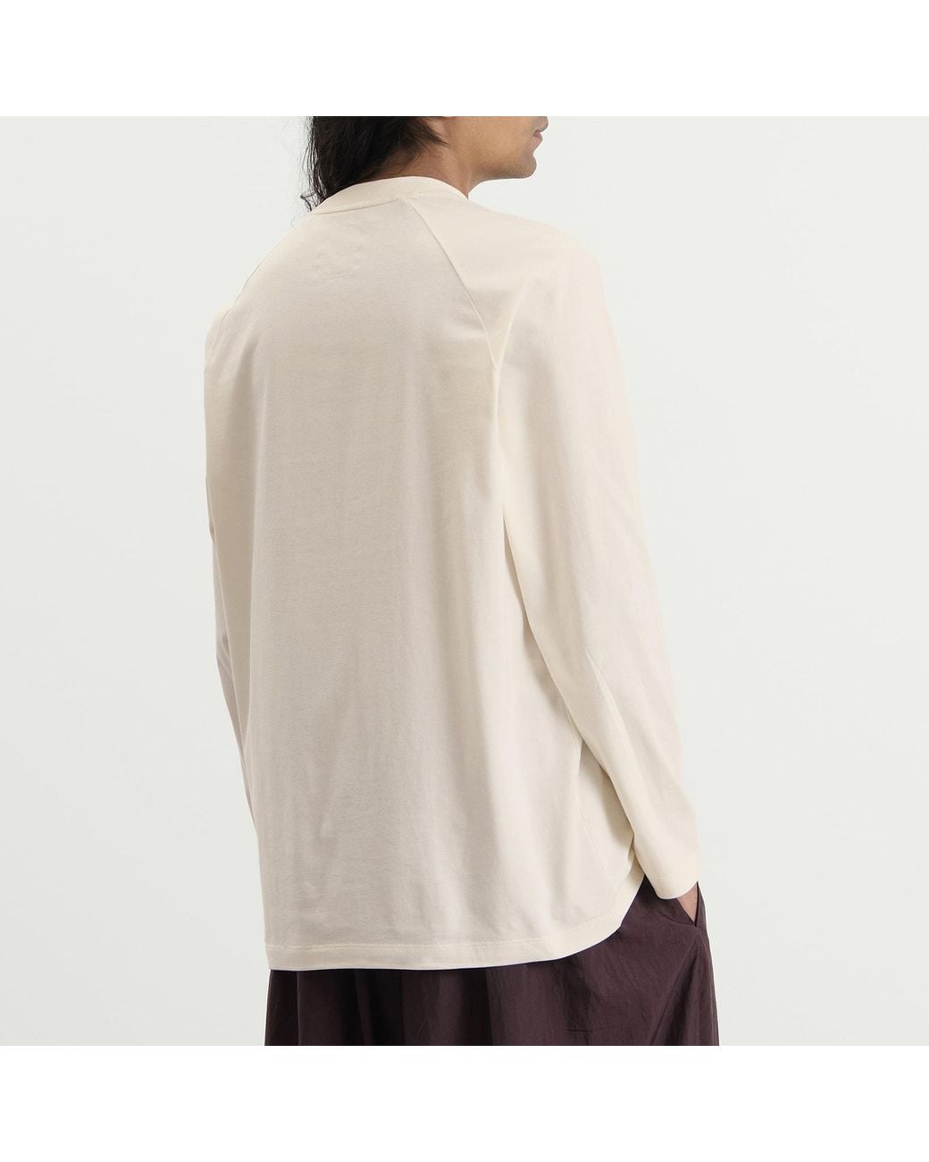 Y-3 White Oversized Gradient Stripes Long Sleeve T-Shirt for men