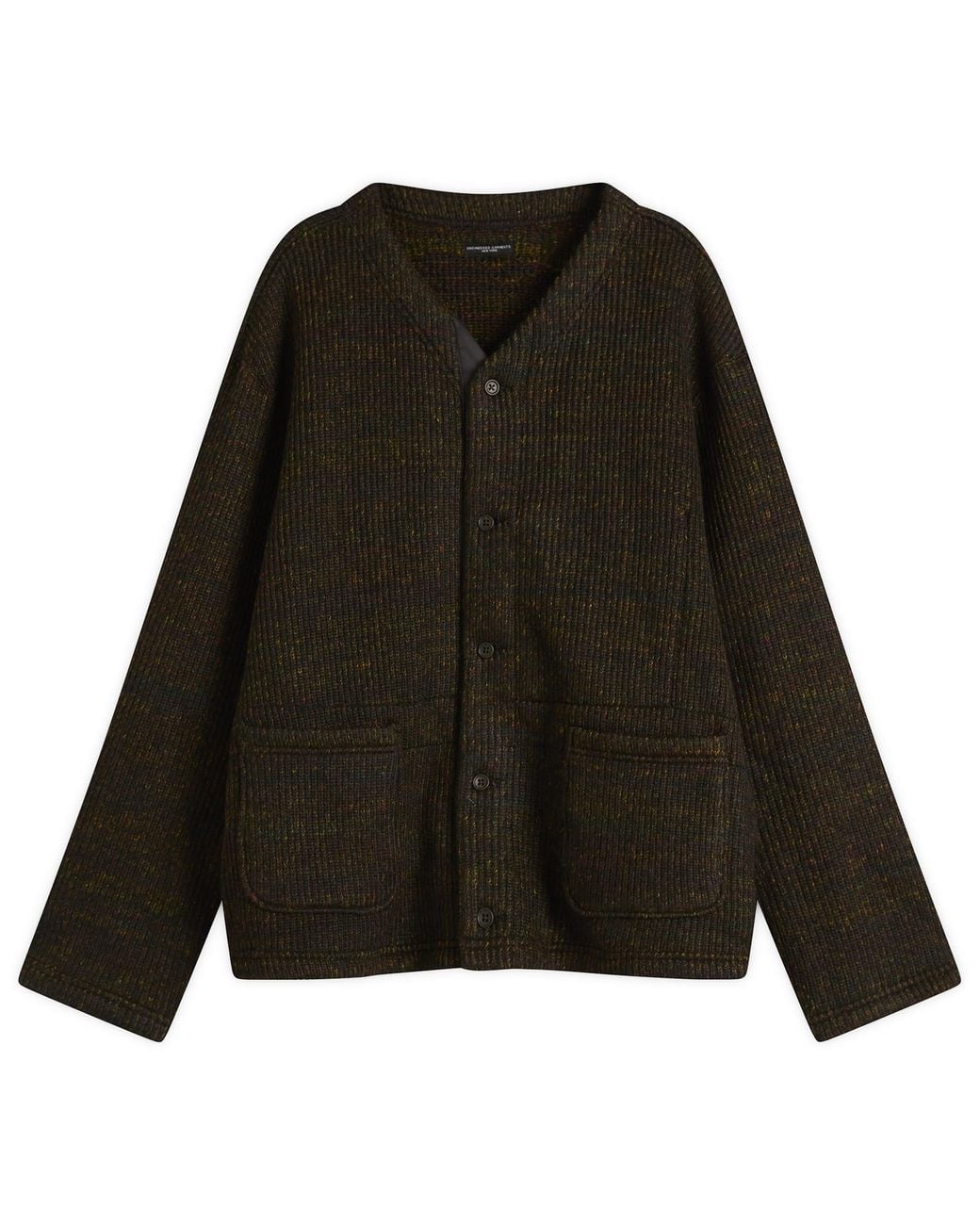 Engineered Garments Black Nep Knit Cardigan for men