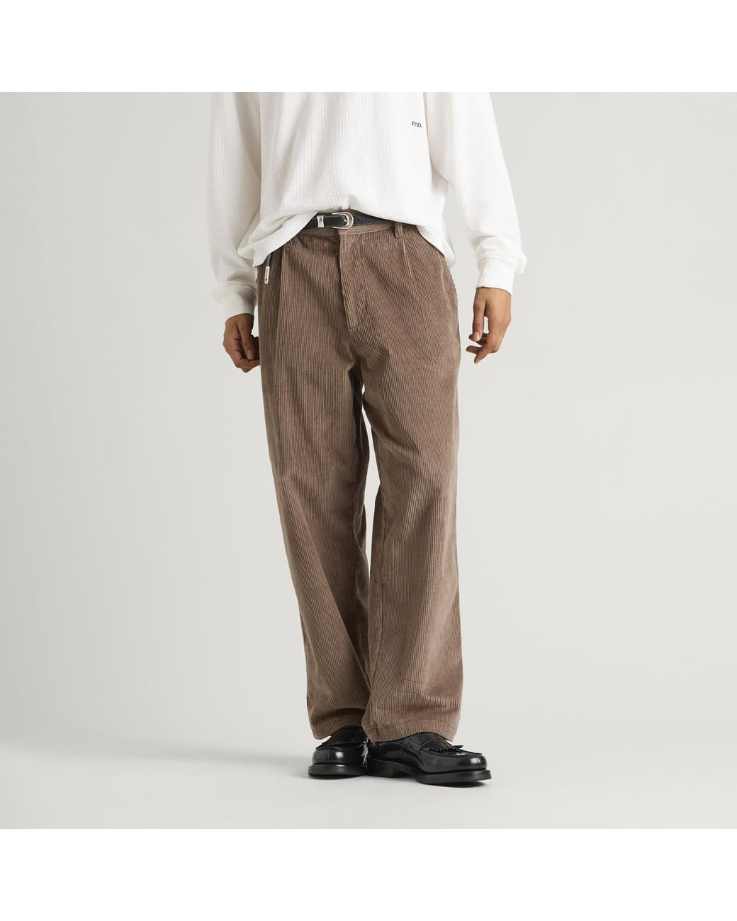 END. Brown Ridge Trouser for men