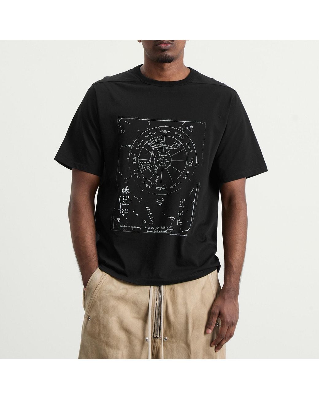 Rick Owens Black Celestial Brad T-Shirt for men