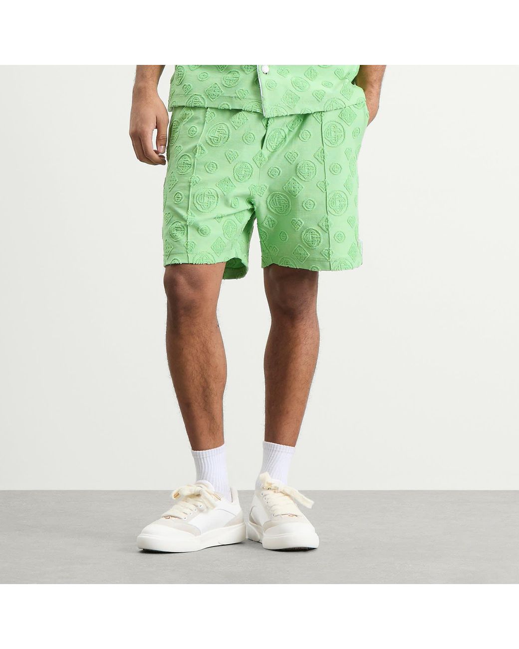 Casablanca Green Towelling Monogram Short for men