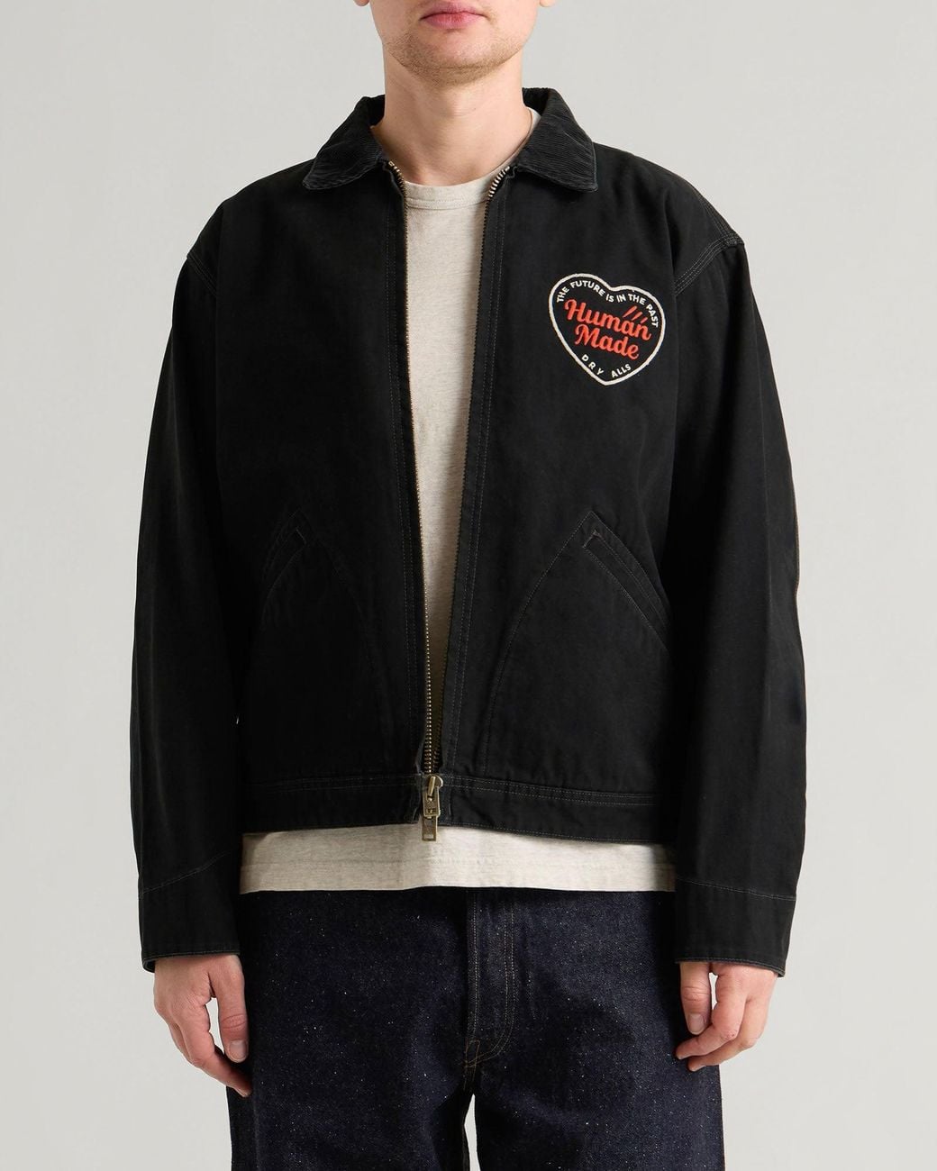 Human Made Black Zip Work Jacket for men