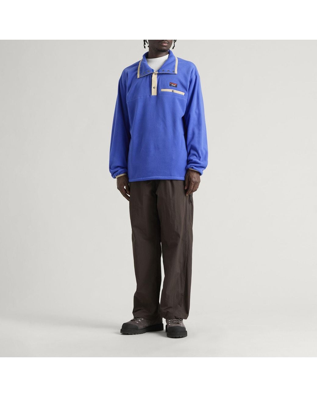 NANGA Blue Air Warm Fleece Pullover for men