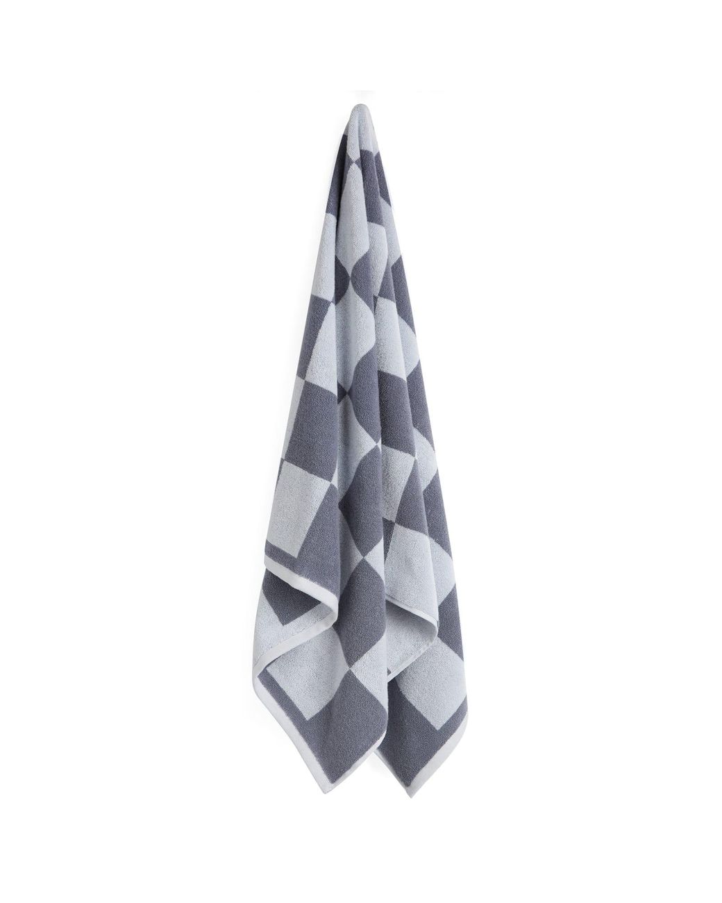 Hay Gray Check Bath Towel