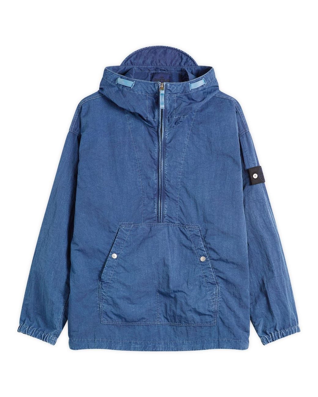 Stone Island Blue Denim Research Nylon-Tc Marmo Parka Jacket for men