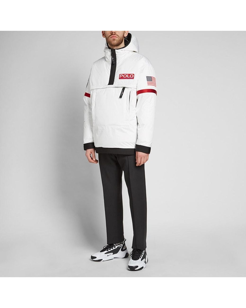 Polo on sale jacket white