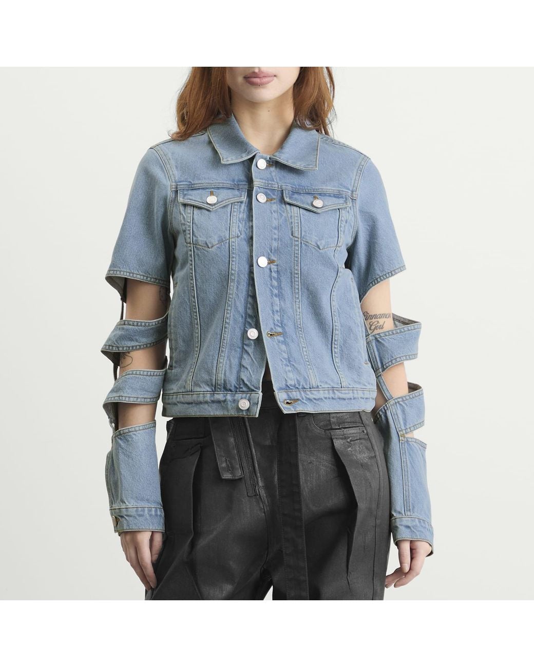 Coperni Blue Spiral Denim Jacket