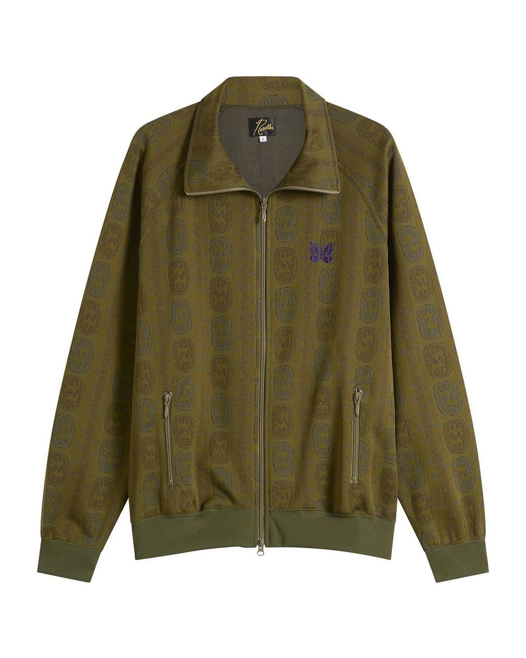 Needles Poly Jacquard Track Jacket in Green for Men | Lyst