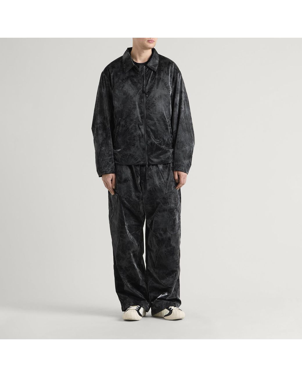 Y-3 Black Marble Nylon Shirt Jacket for men