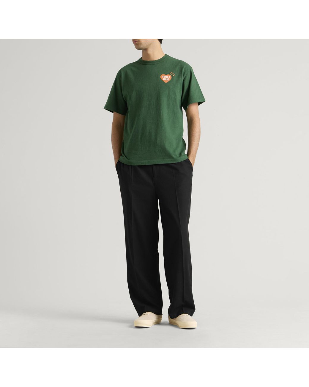 Human Made Green Heart Logo T-Shirt for men