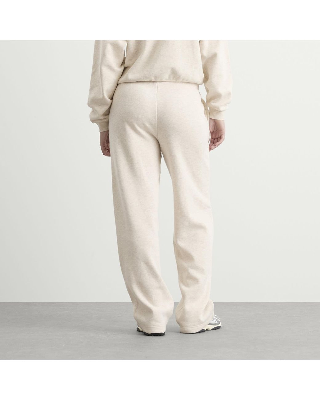 Skims Natural Cotton Fleece Classic Straight Leg Pant