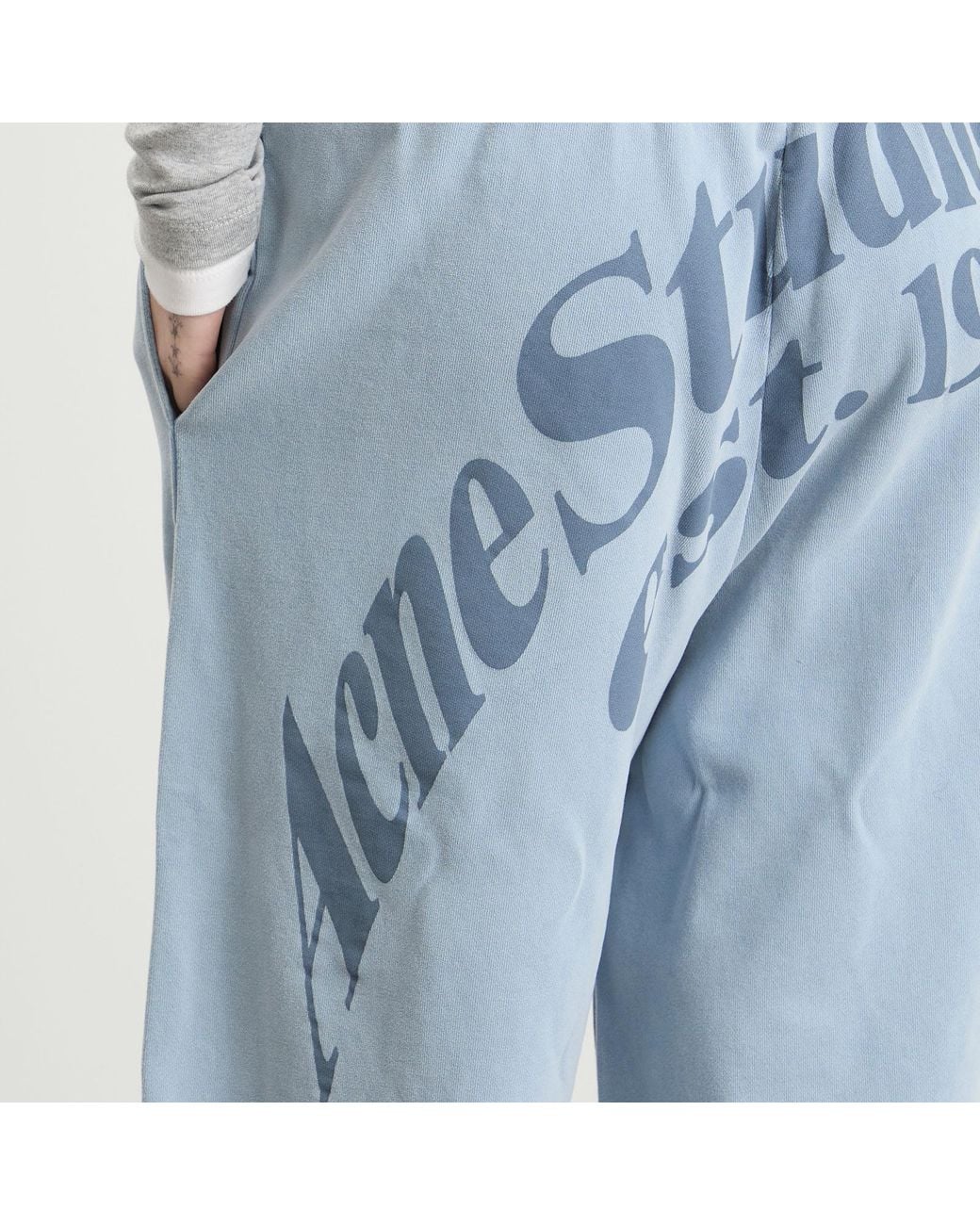 Acne Blue Felin Washed Wide Joggers