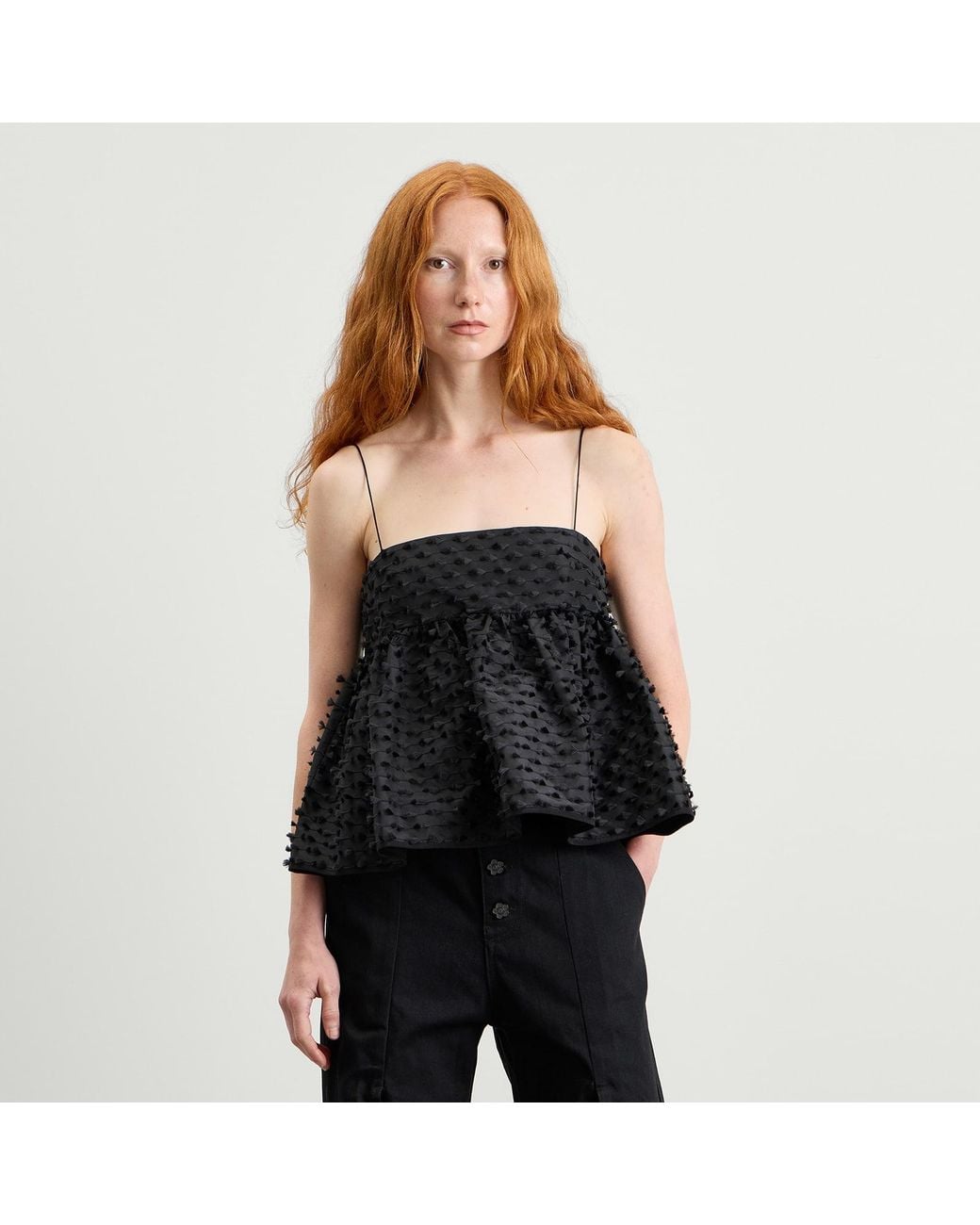 CECILIE BAHNSEN Black Babette Top