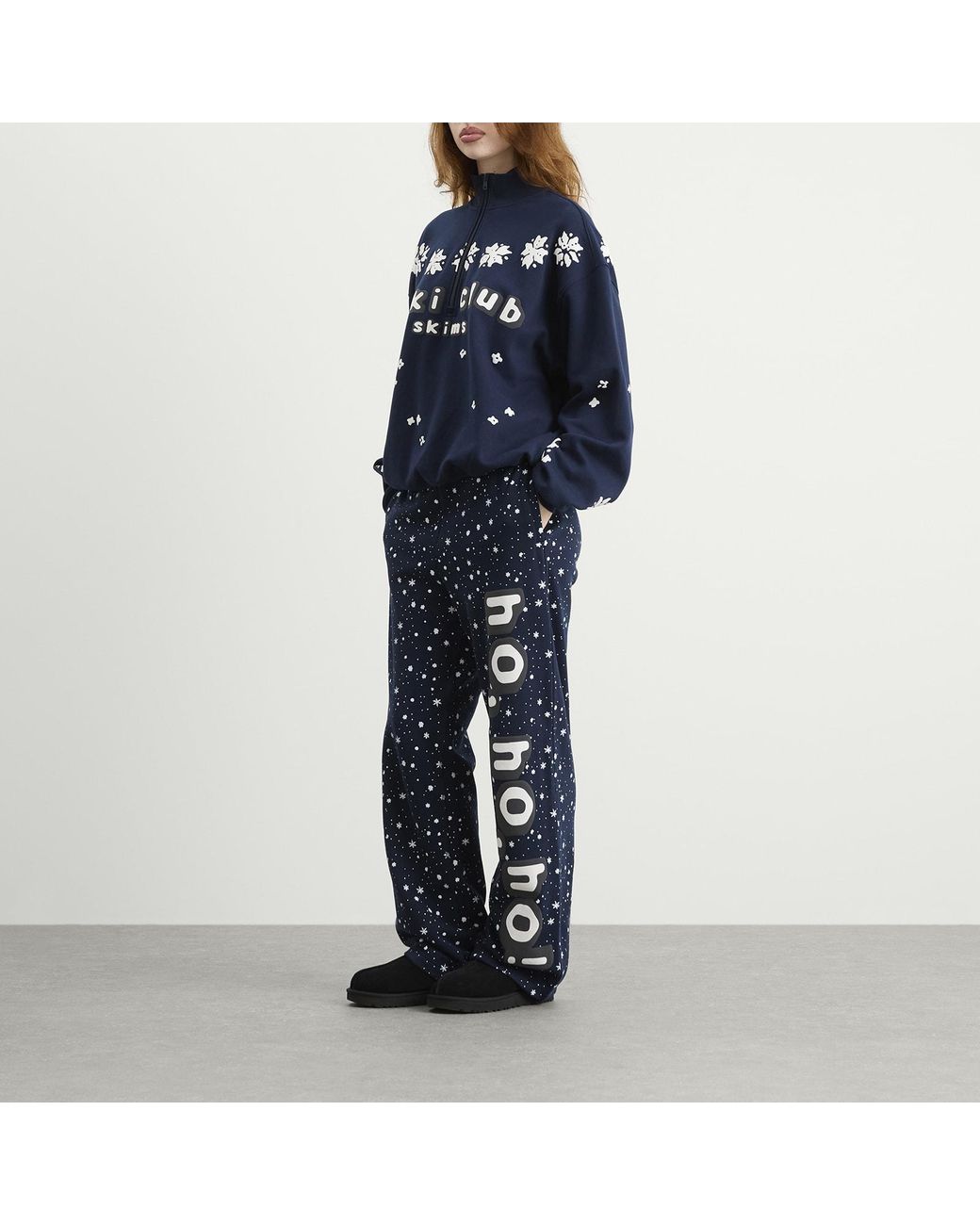 Skims Blue X Cpfm Cotton Fleece Straight Leg Pant