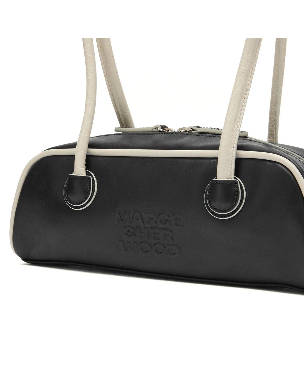 MARGE SHERWOOD Black Soft Piping Mini Soft Boston Ew Bag