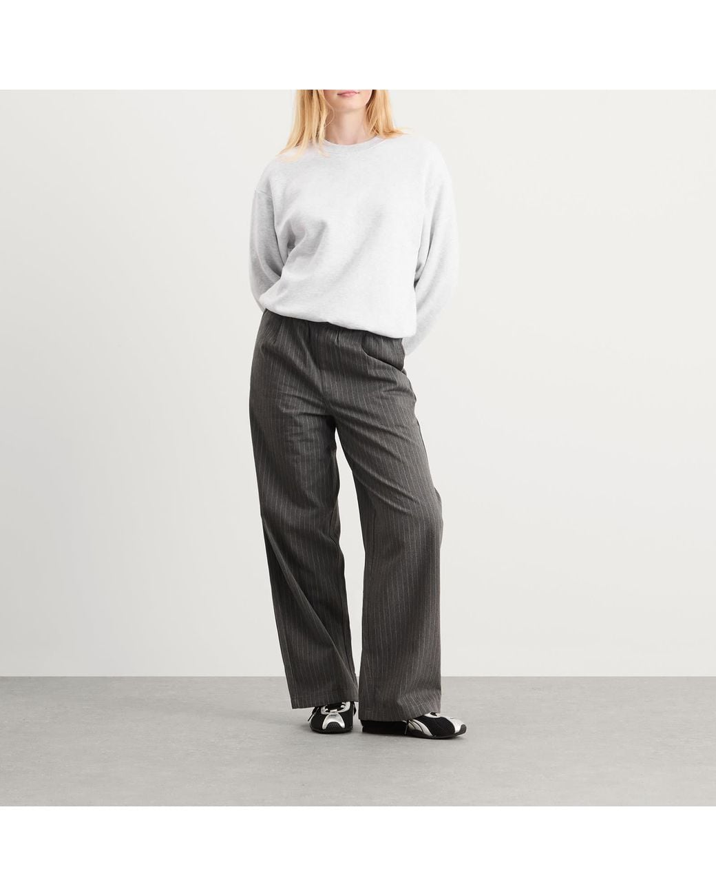 Obey Gray Irina Pleated Trousers