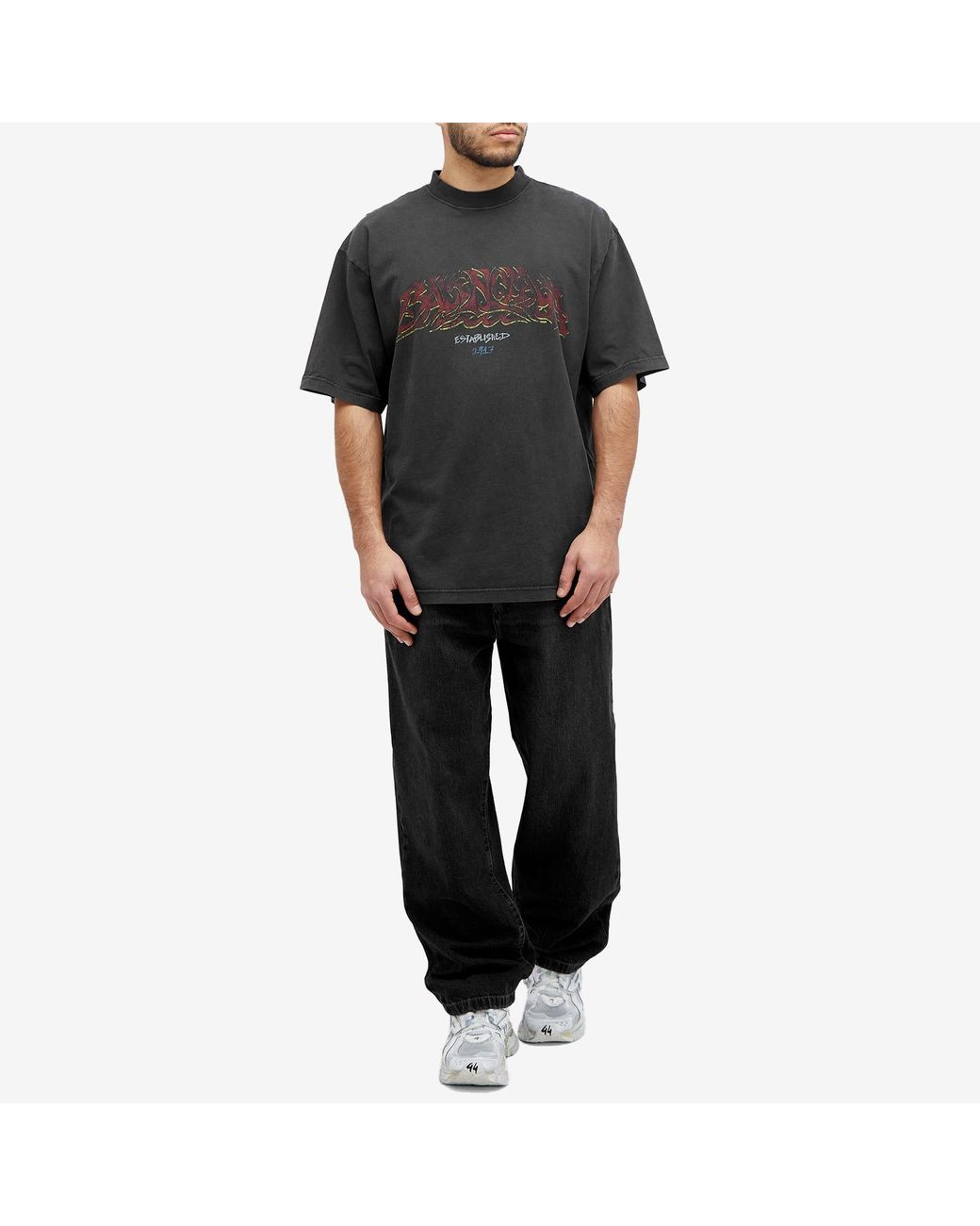 Balenciaga Offshore Vintage T-Shirt in Grey for Men | Lyst UK