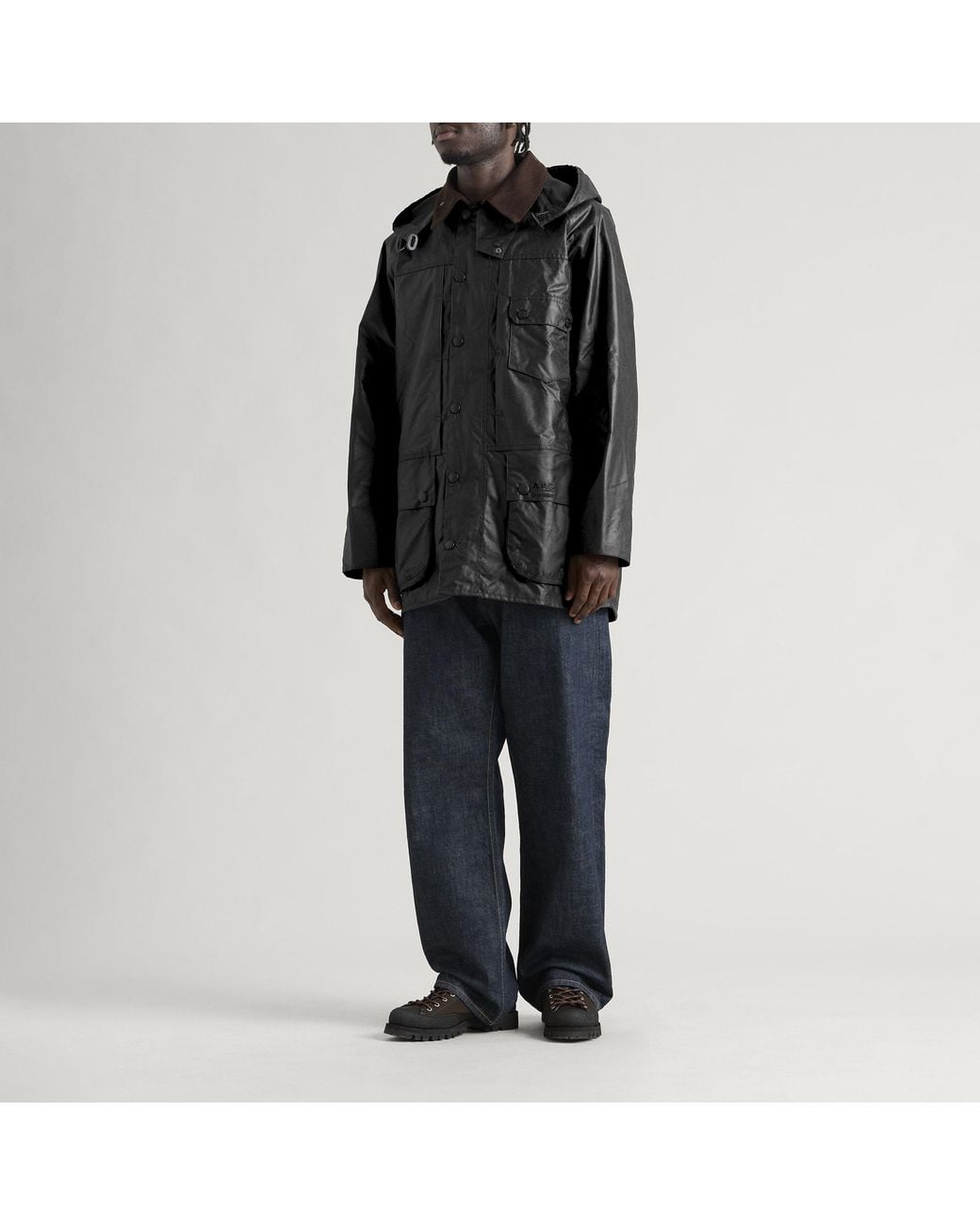 Barbour Black X A.P.C. Beaufort Wax Jacket for men