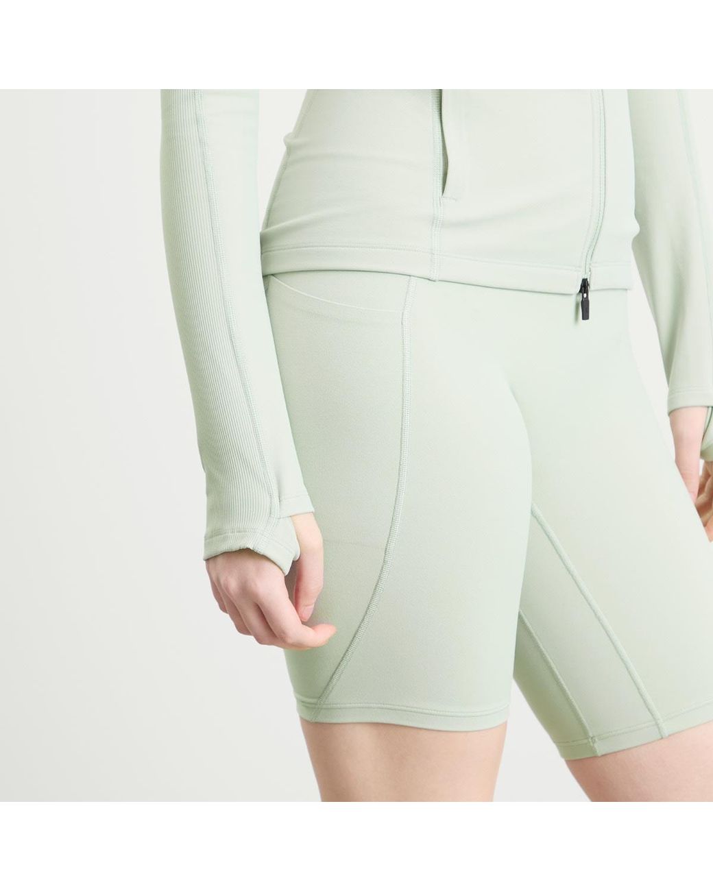 On Shoes Green Studio Cycling Shorts