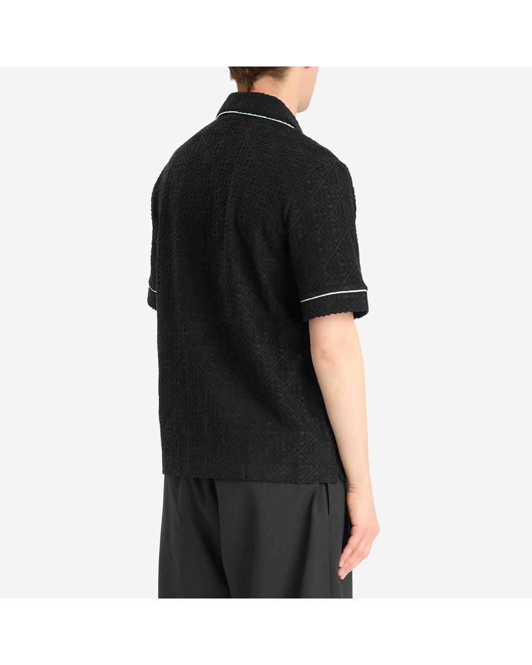 Casablanca Black Towelling Monogram Shirt for men