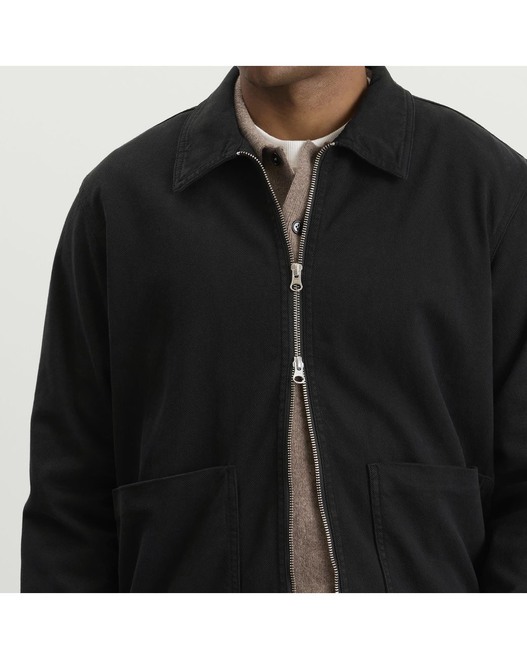YMC Black Garment Dyed Bay City Jacket for men