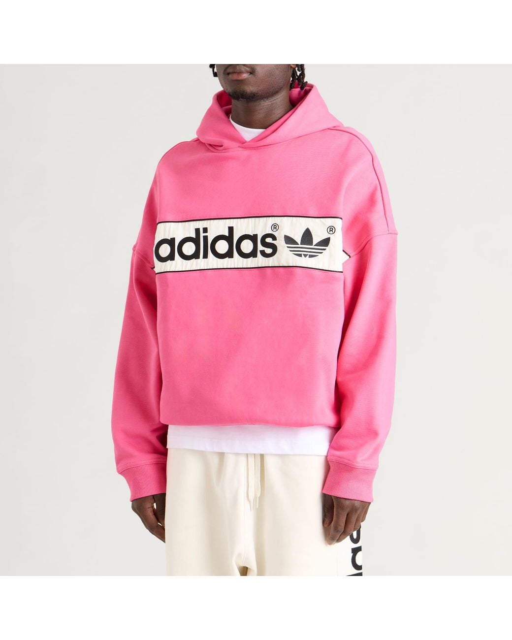 Adidas Pink Block Hoody for men