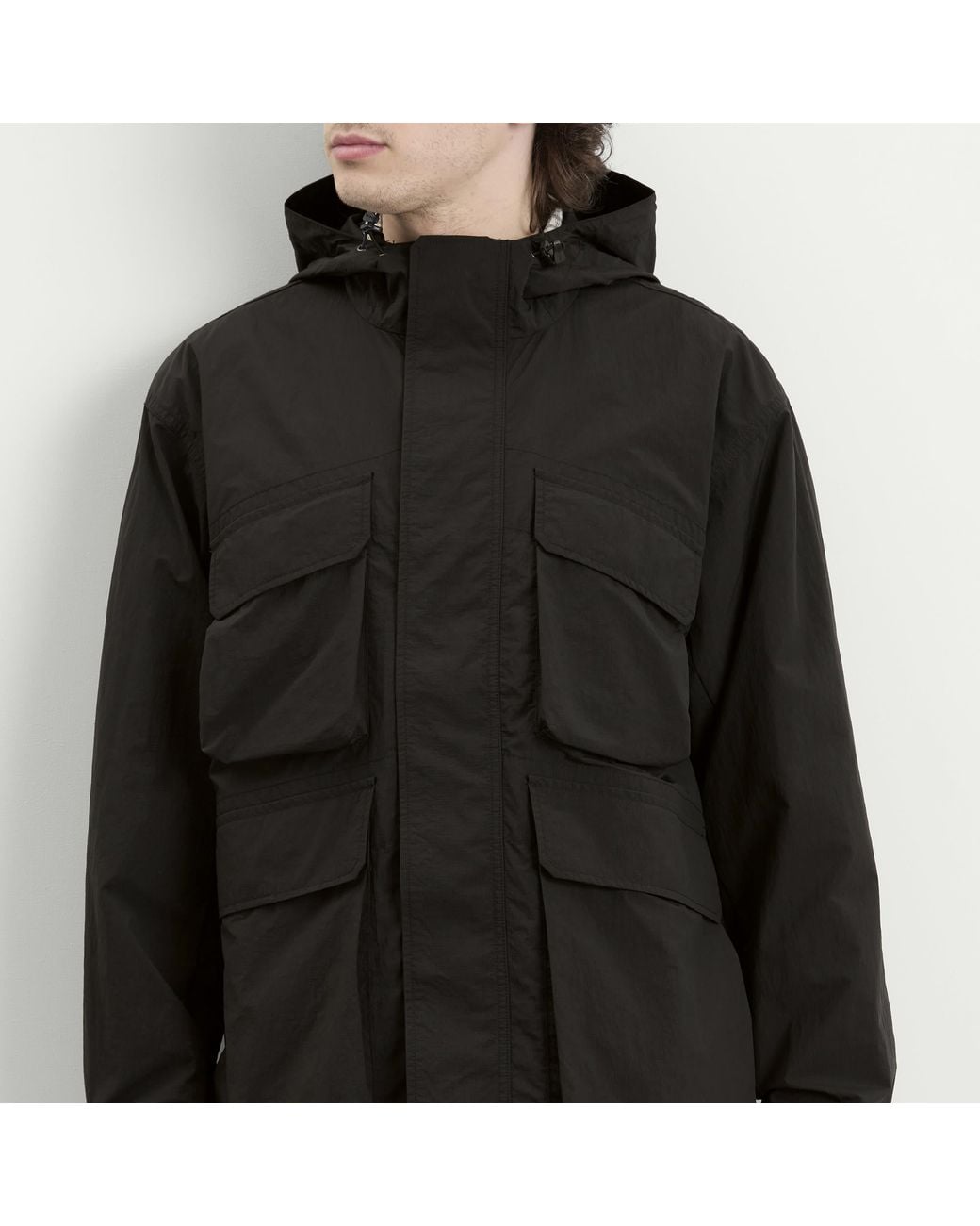 Snow Peak Black Nylon Double Rip Jacket for men