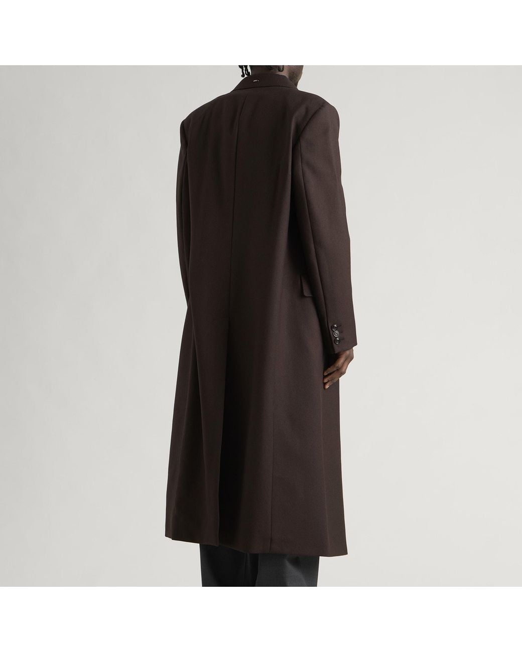 Our Legacy Black Issue Wool Extended Whale Coat for men