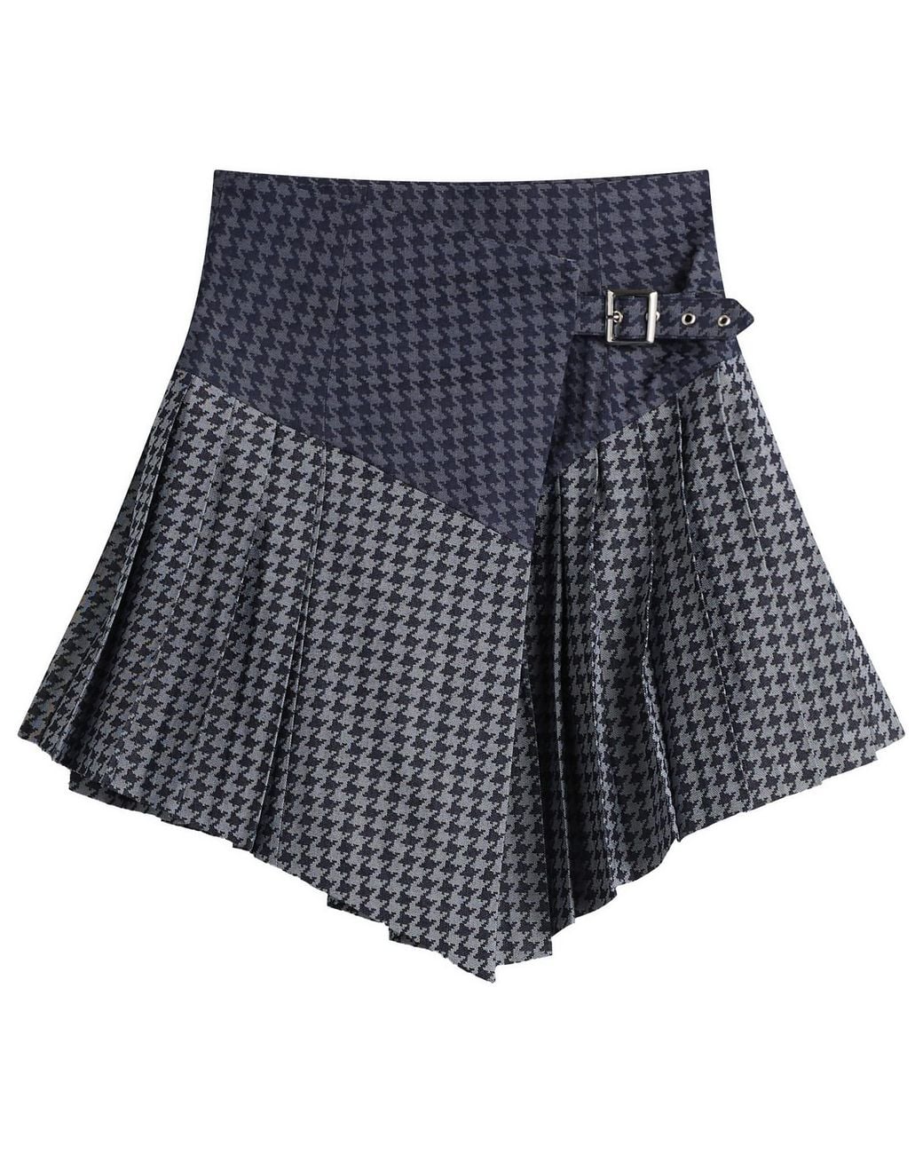 Tolu Coker Gray Kilt Skirt Mini