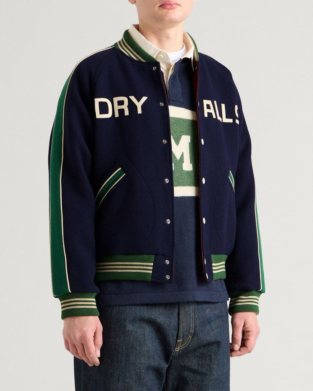 Human Made Blue Reversible Varsity Jacket for men