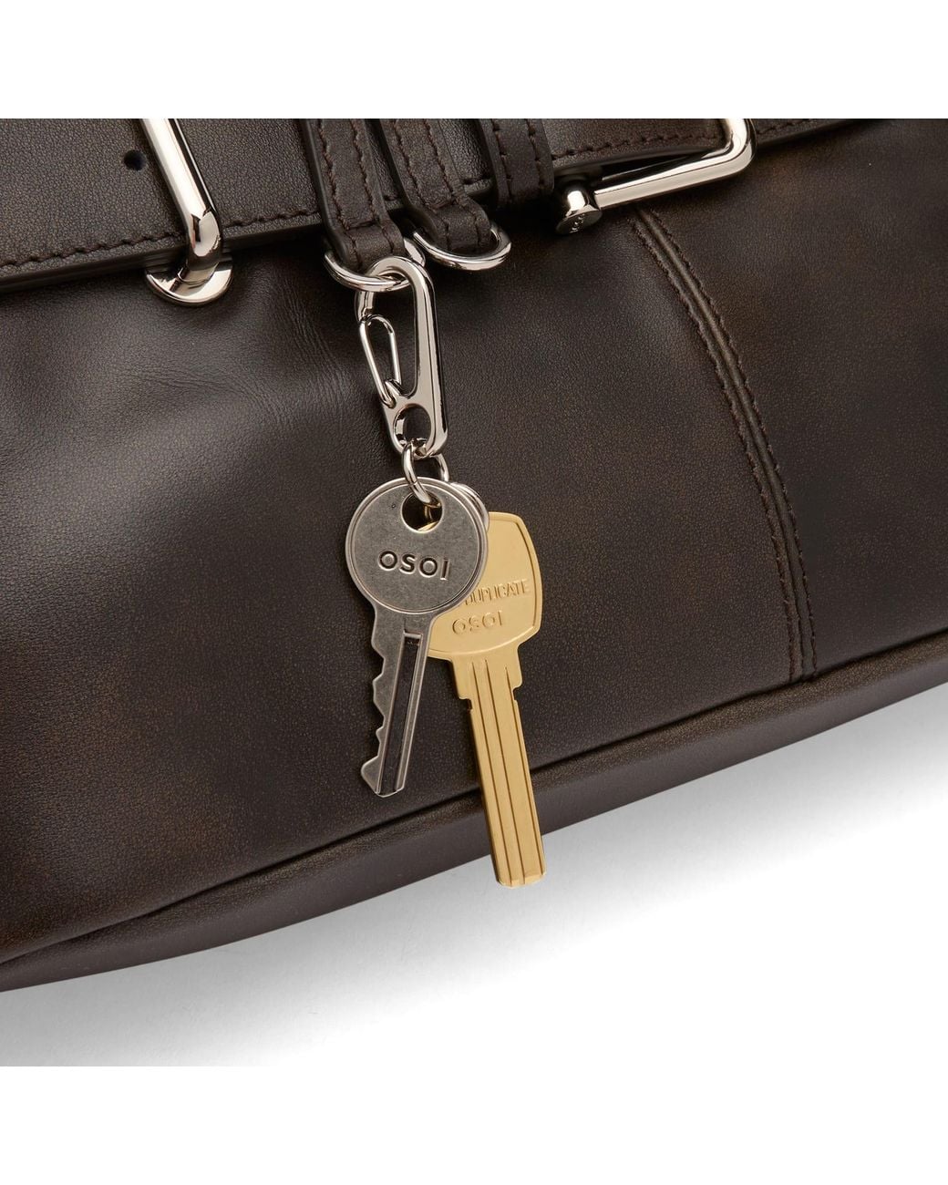 OSOI Black Shoulder Brocle Mini Bag