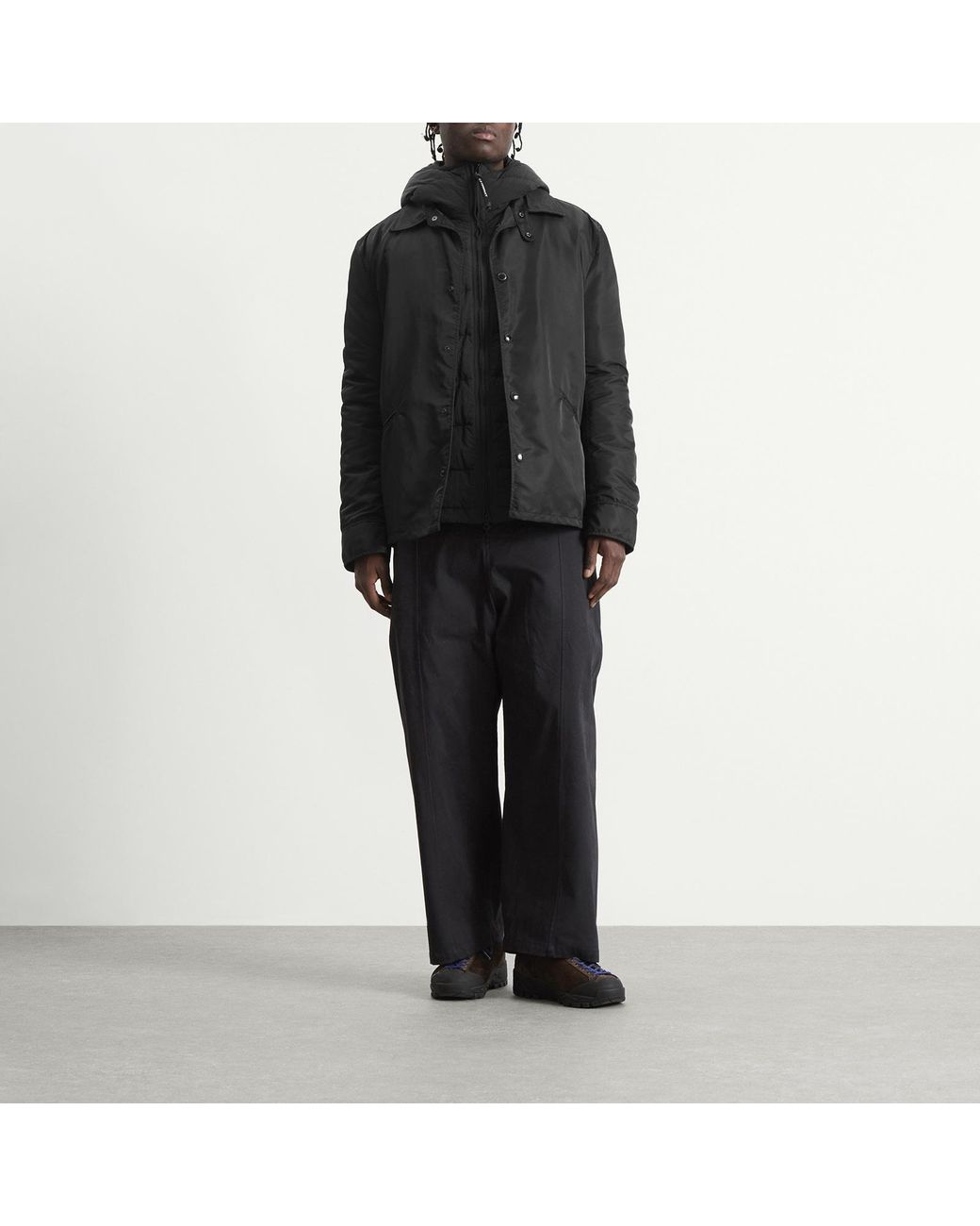 Junya Watanabe Black X C.P. Company Nylon Twill Goggle Jacket for men
