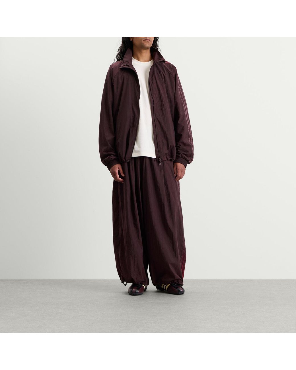 Y-3 Purple Gradient Stripes Wide Leg Trousers
