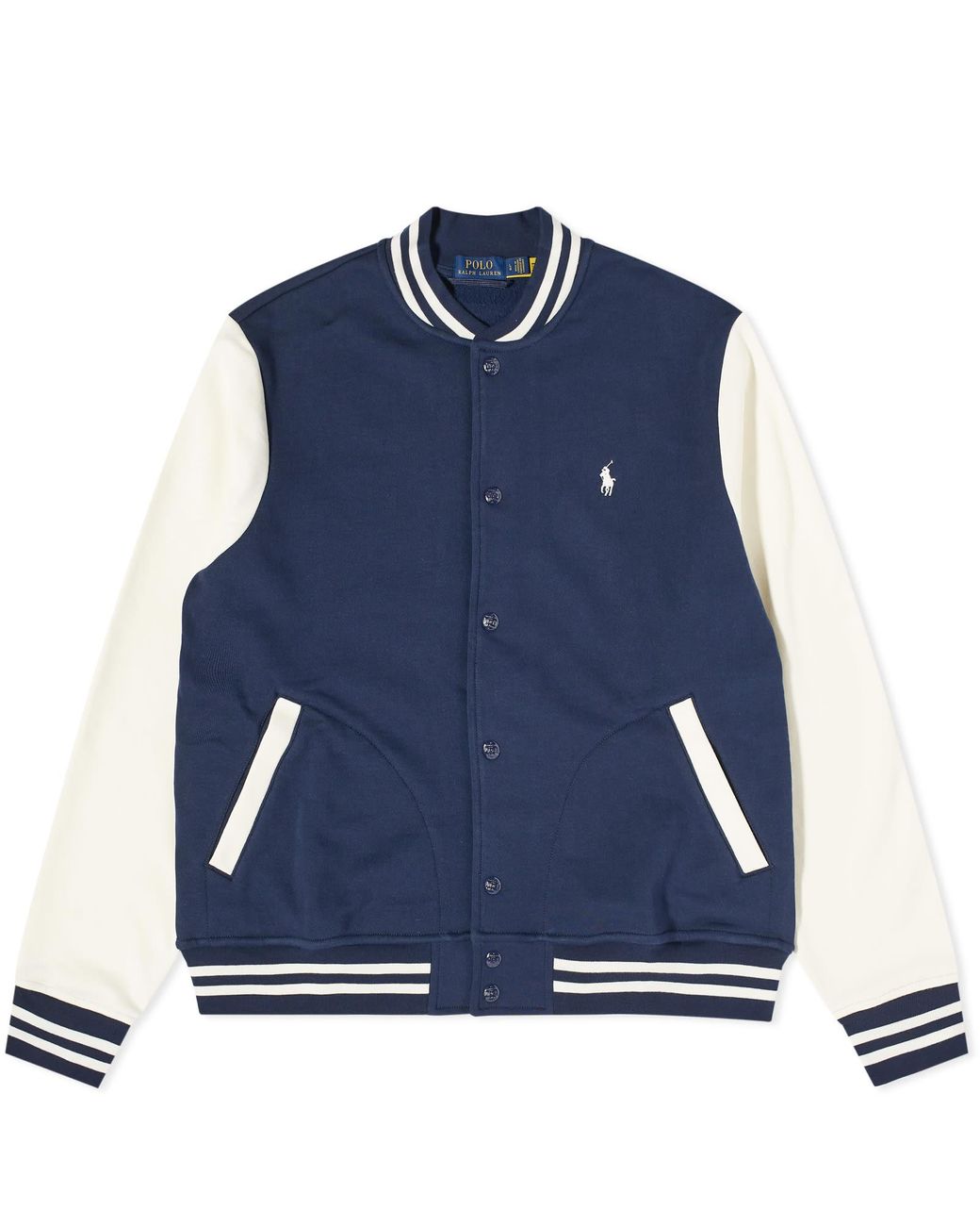 Polo Ralph Lauren Sweat Varsity Jacket in Blue for Men Lyst UK