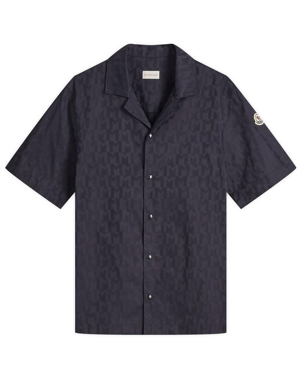 Monogram Moncler Moncler Cotton Monogram Jacquard Shirt in Blue for Men | Lyst