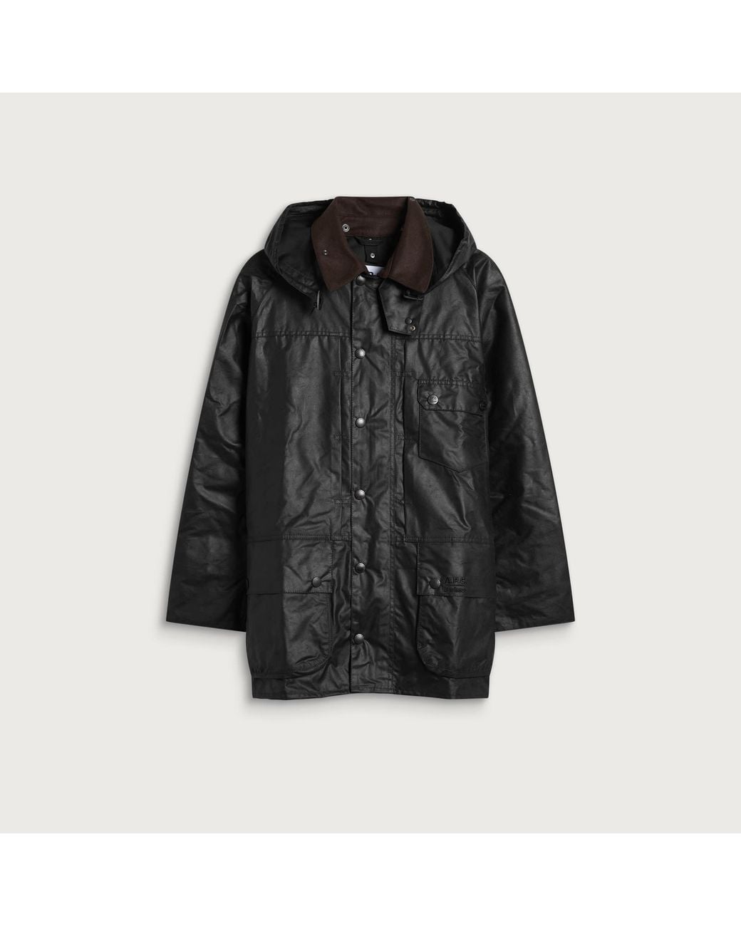 Barbour Black X A.P.C. Beaufort Wax Jacket for men