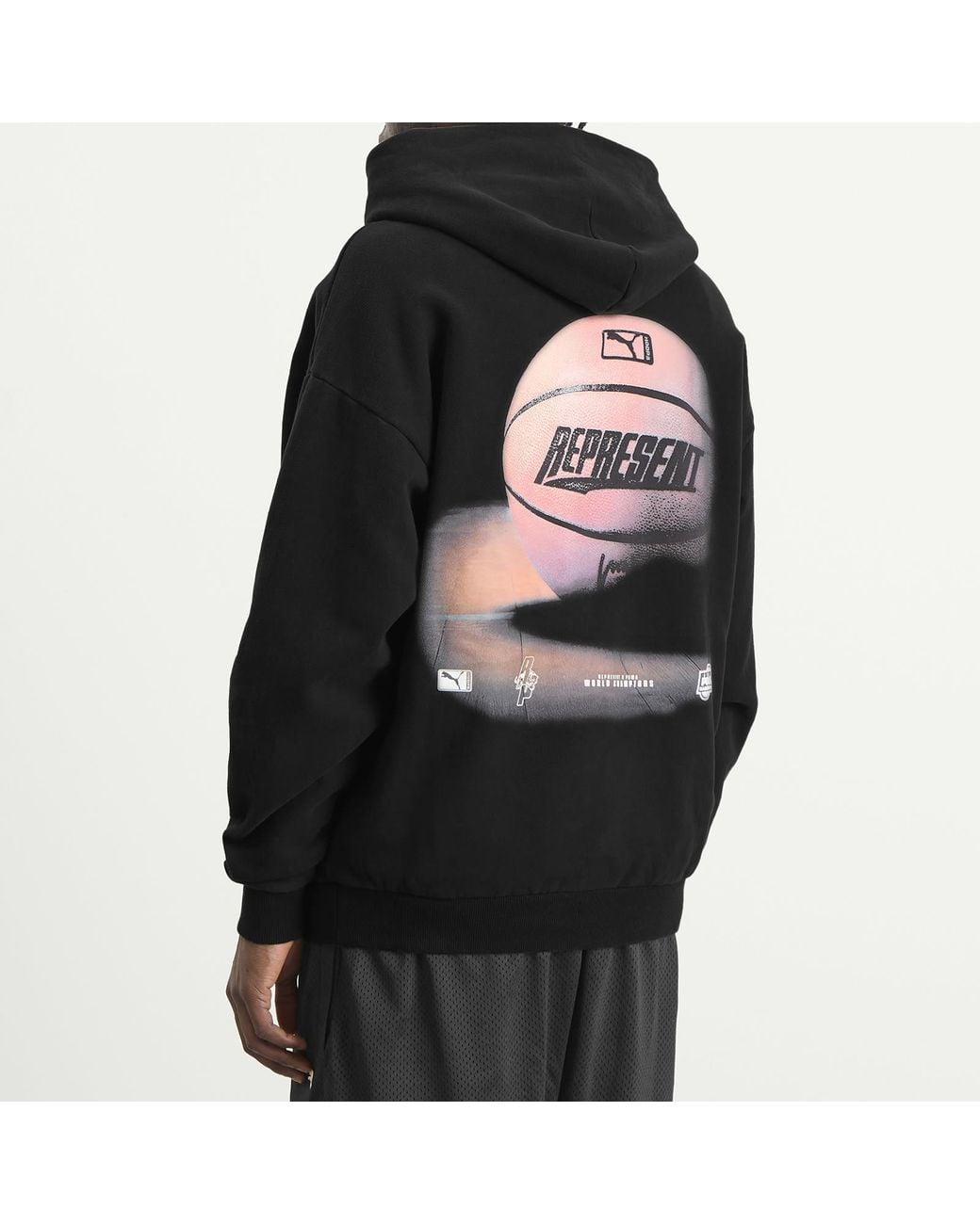 PUMA Black X Represent Graphic Hoodie for men