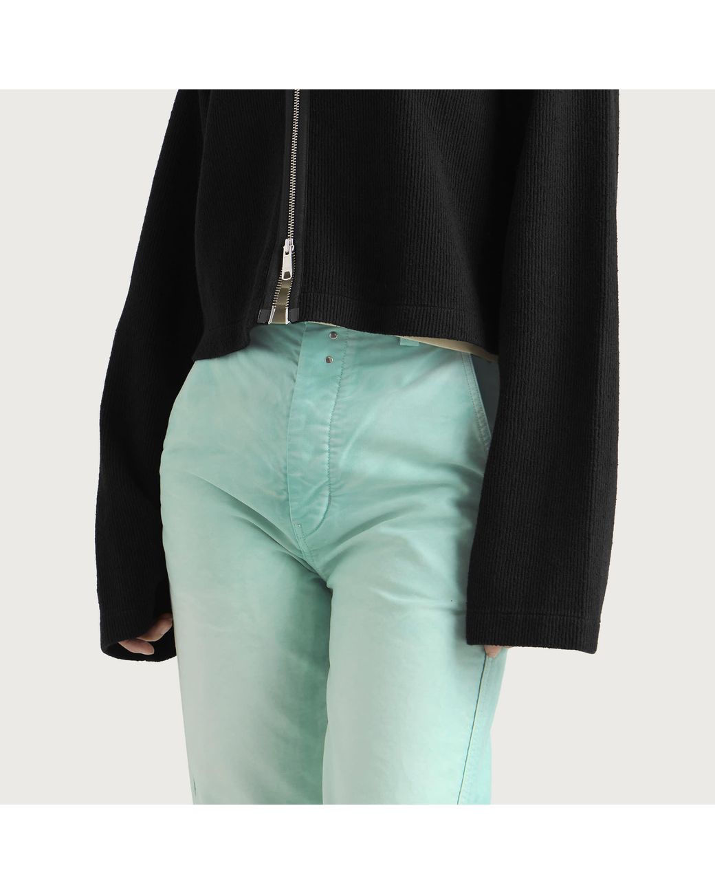Auralee Green Garment-Dyed Heavy Moleskin Pants