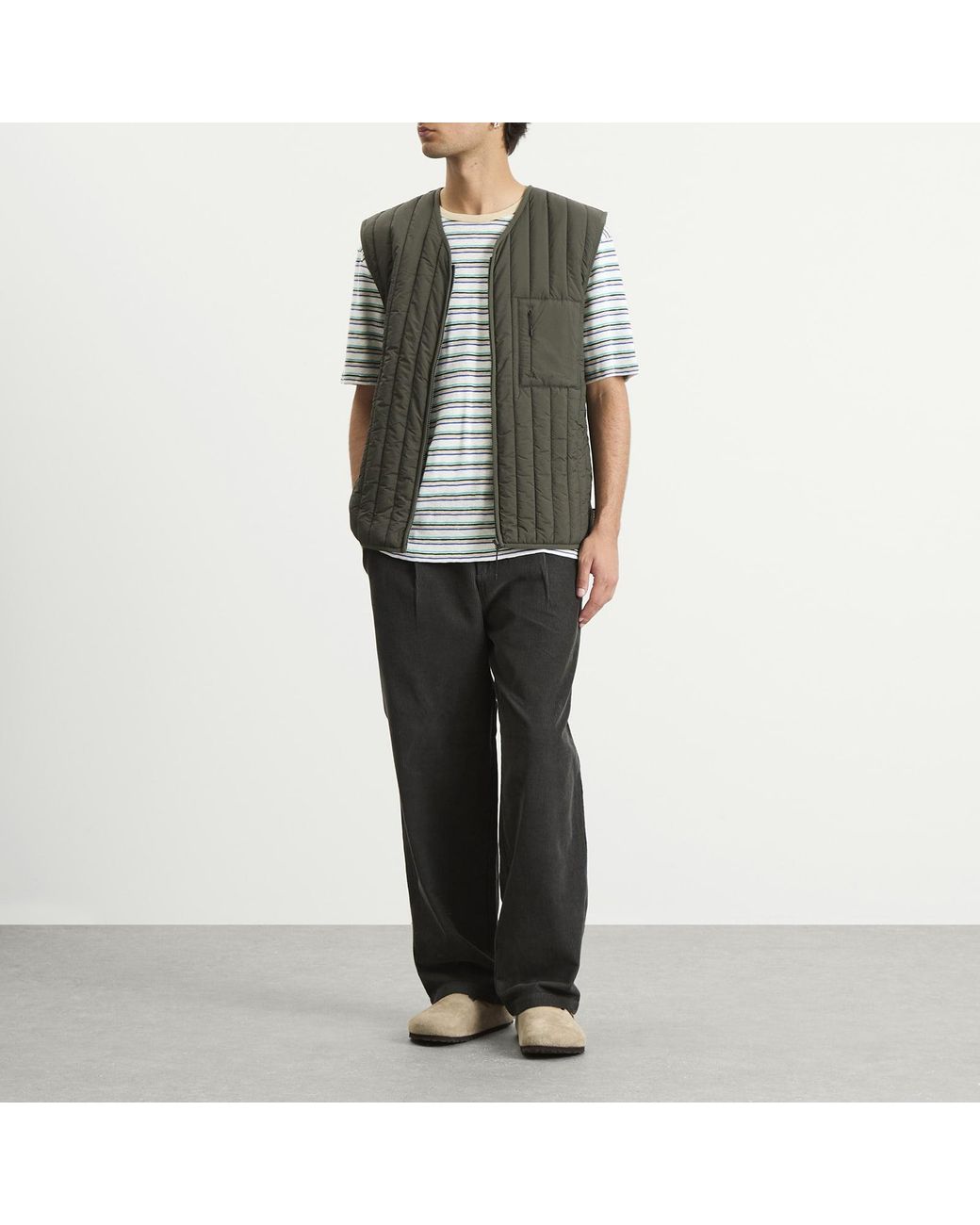 Folk Gray Wide Fit Trouser for men