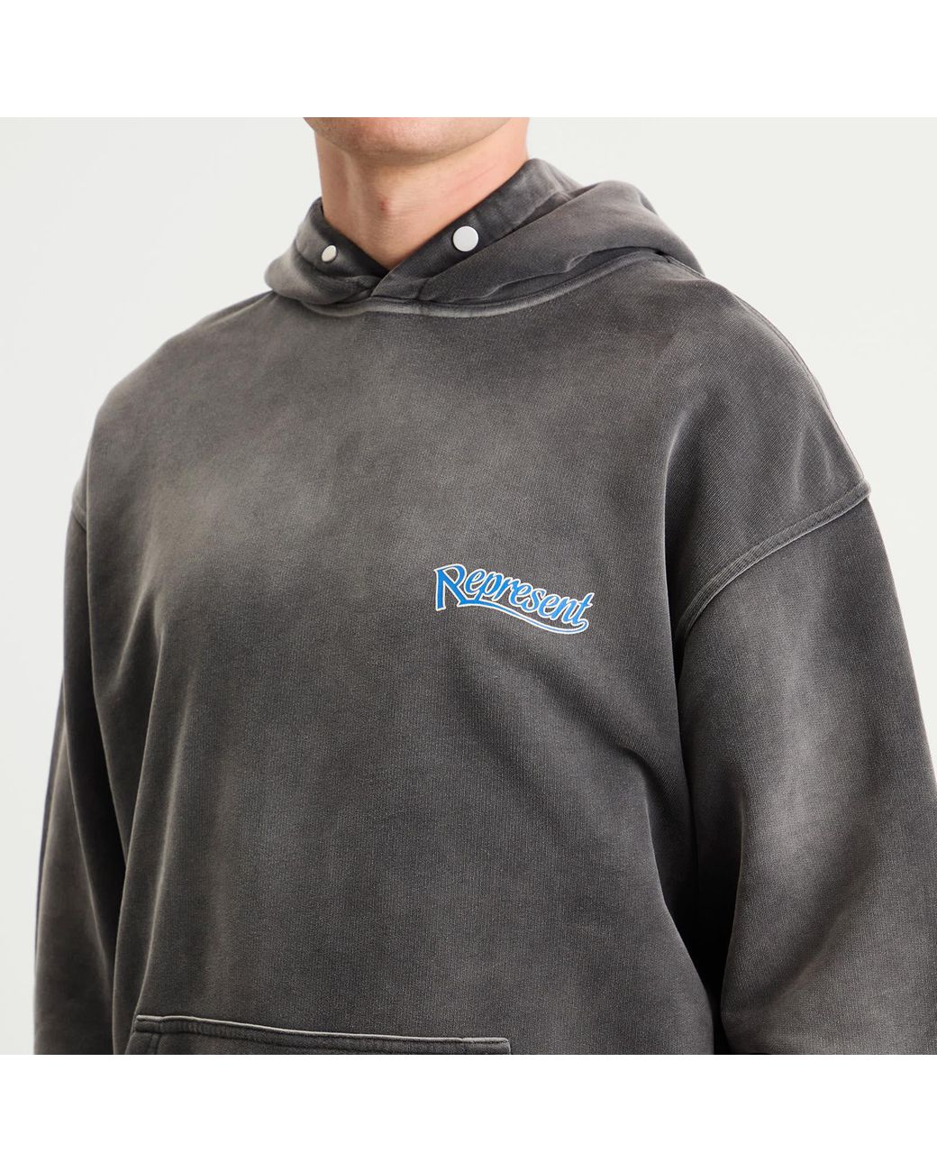 Represent Gray Showcasing Hoodie for men