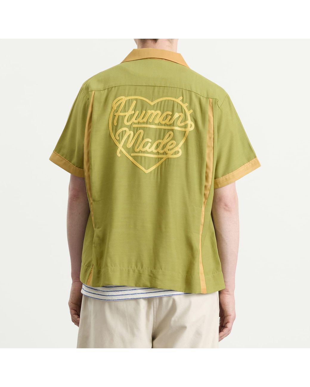 Human Made Green Chain Stitched Bowling Shirt for men