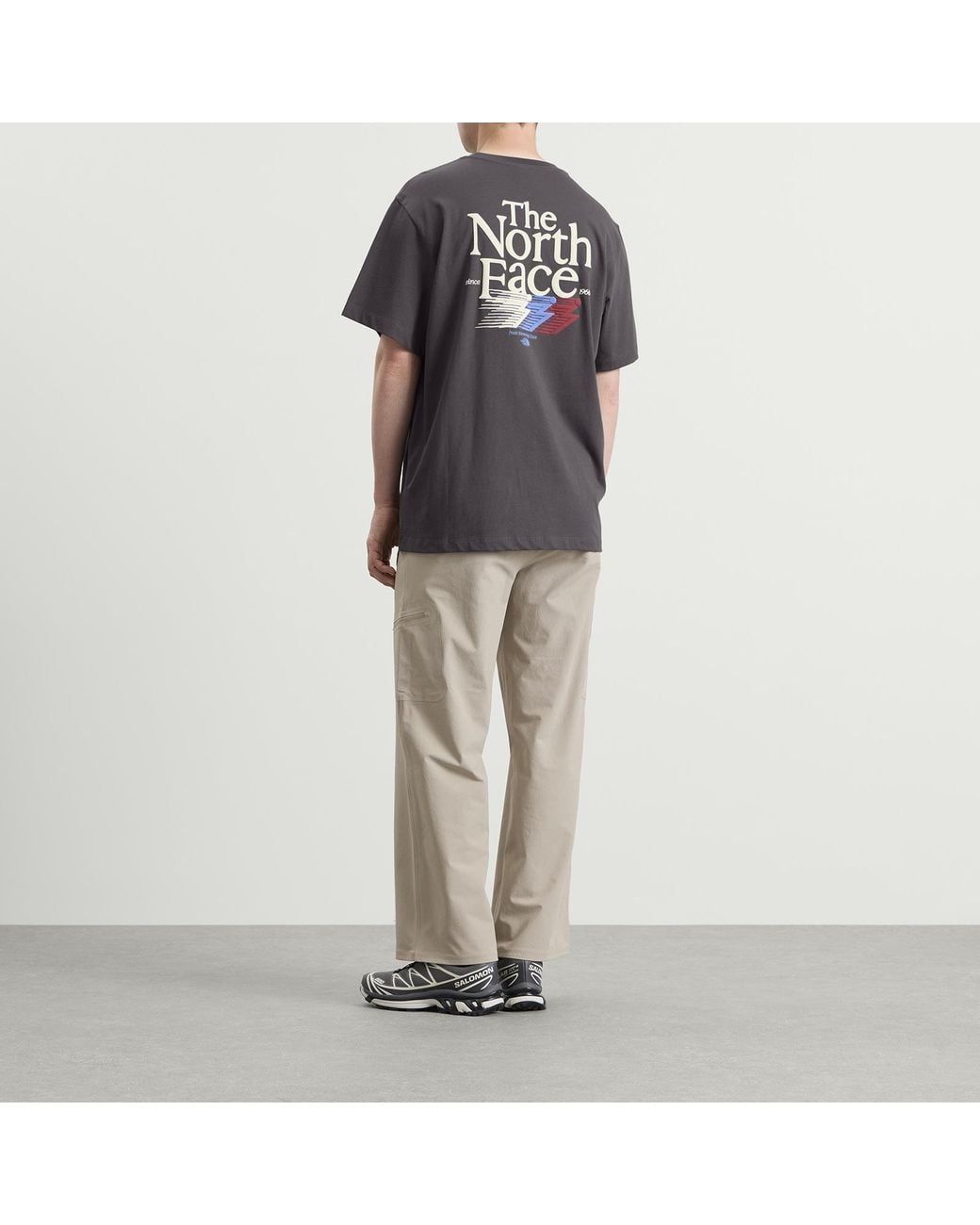 The North Face Gray Retro Trail Relaxed T-Shirt for men