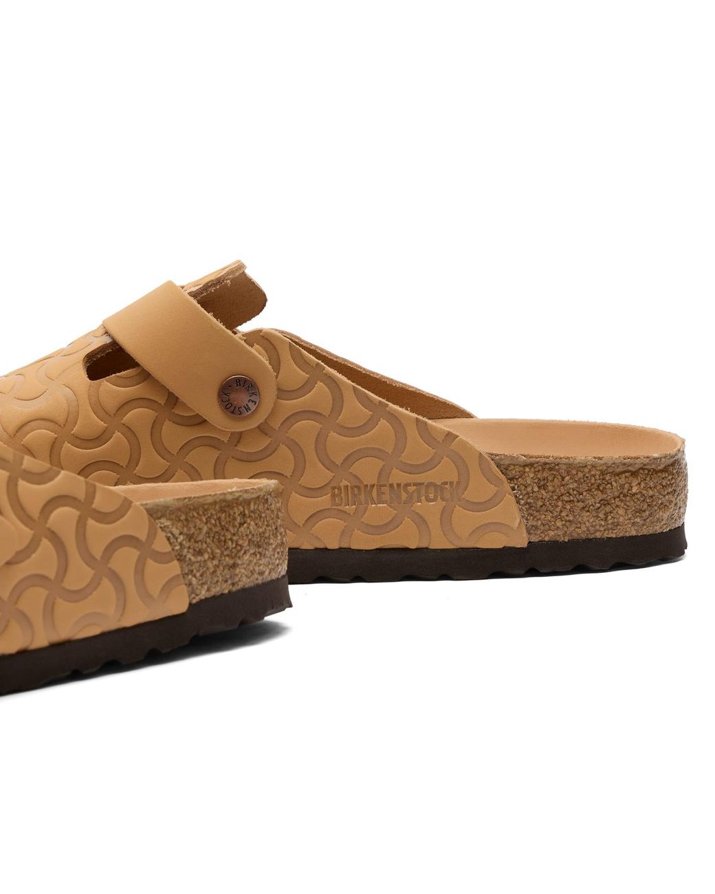 Birkenstock Brown Boston Bone Embossed for men