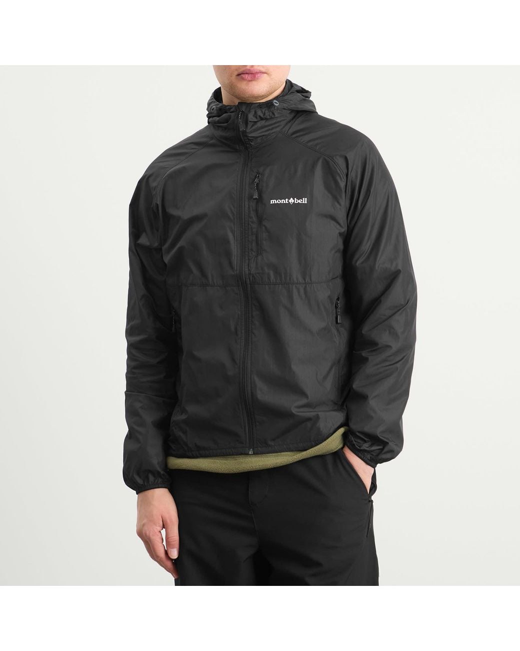 Montbell Wind Blast Hooded Jacket in Black for Men | Lyst