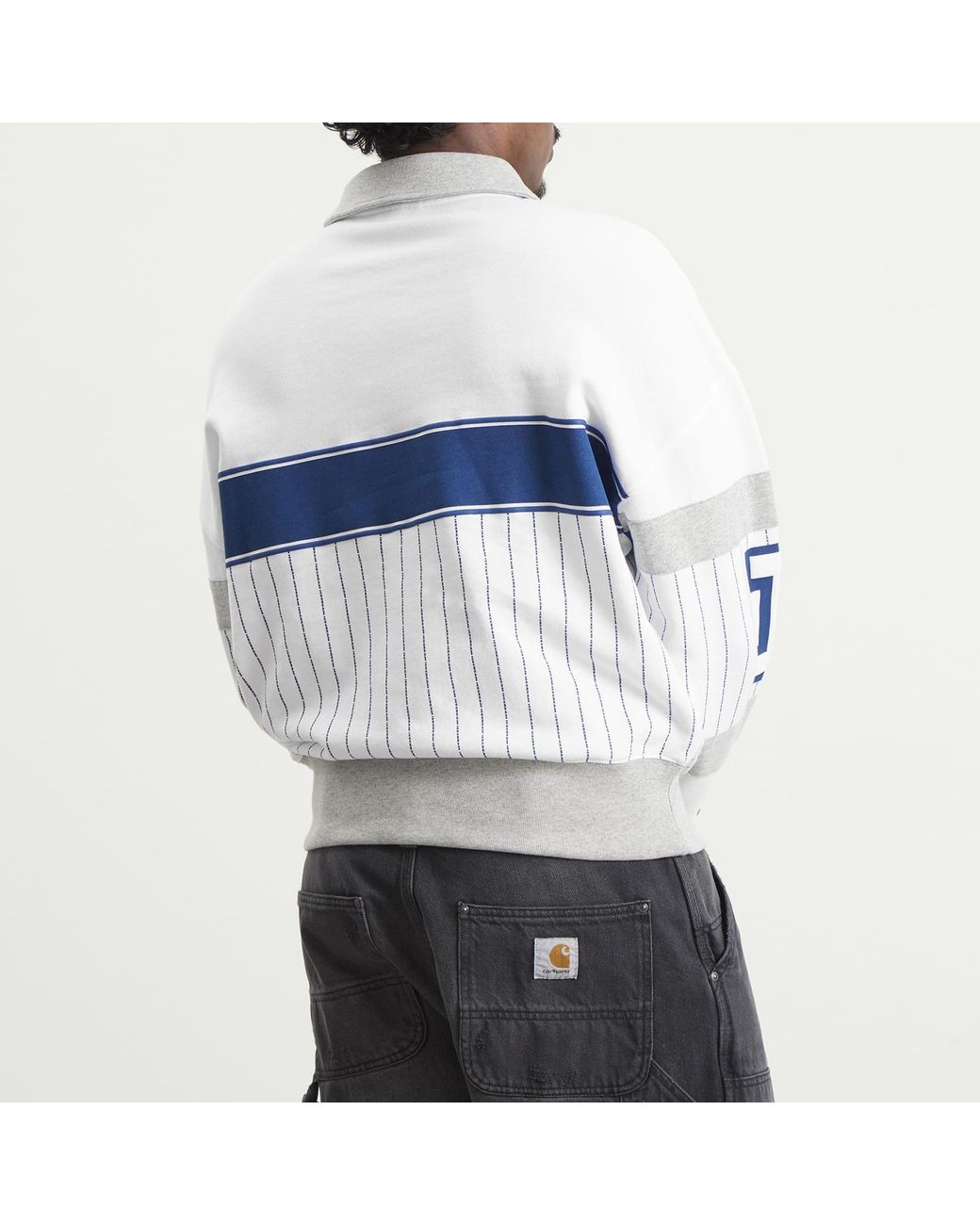ICECREAM White Ic Cubs Collared Quarter Zip for men