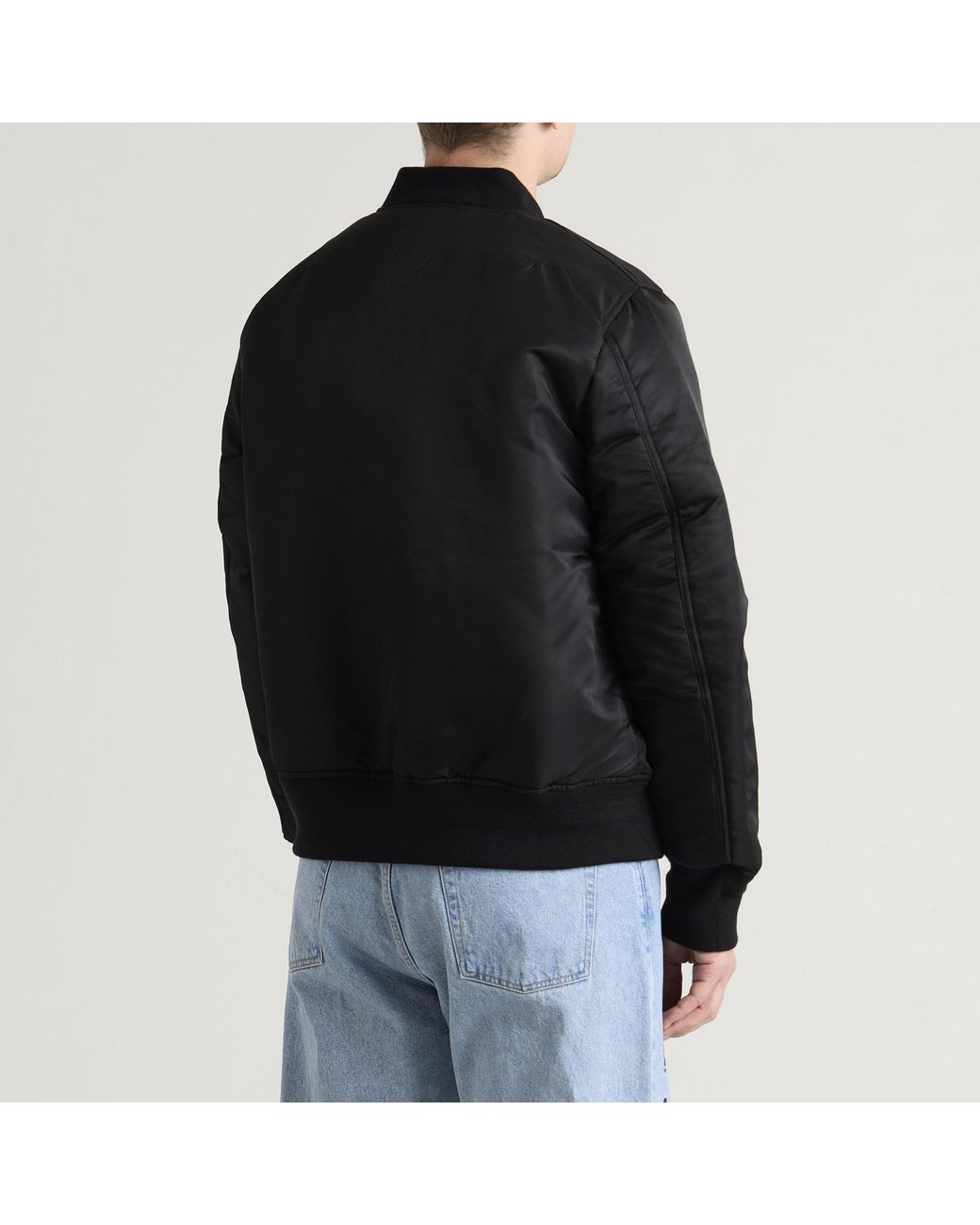 Nomarythm Textile Black Bandana Embroidery Flight Jacket for men