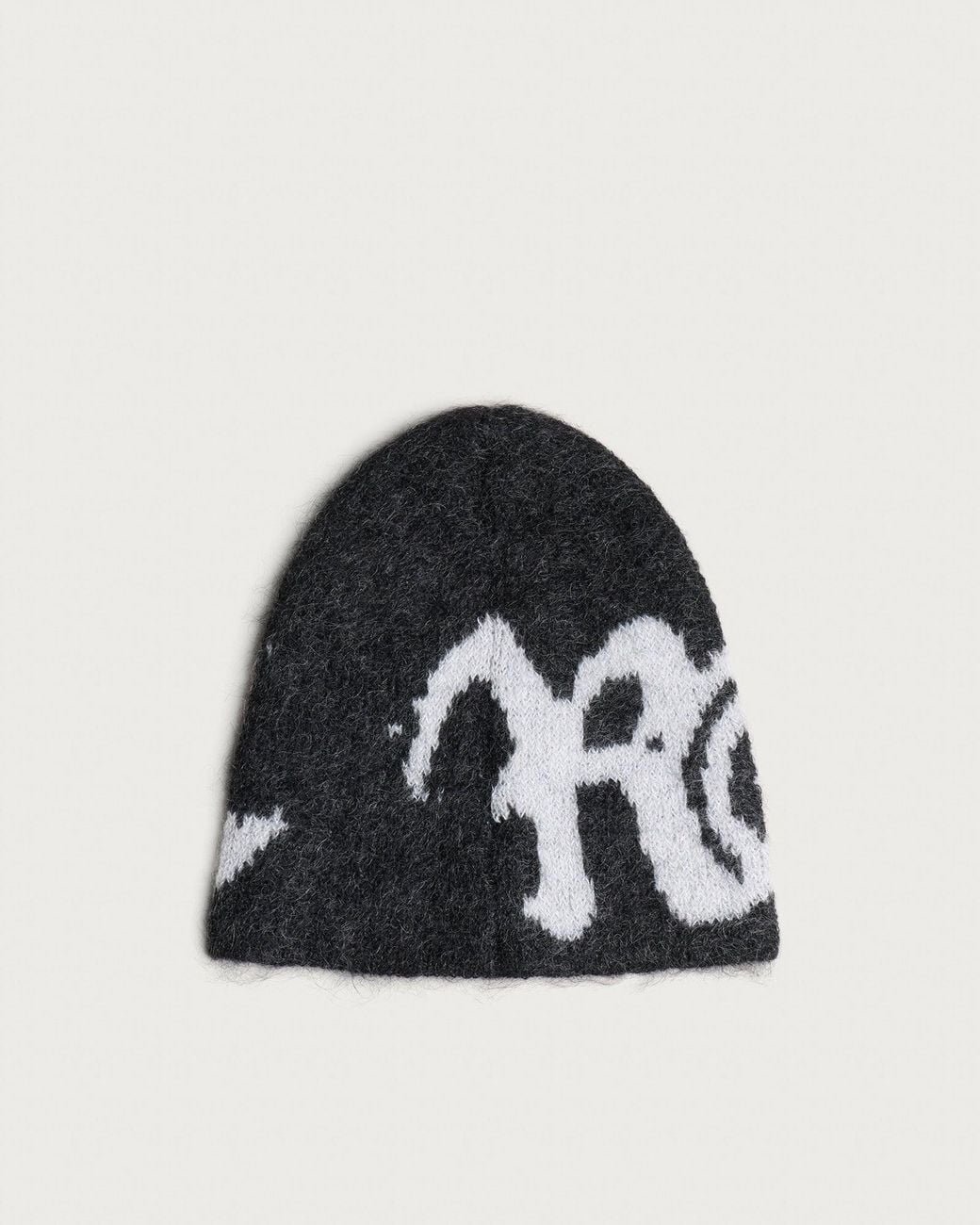 Roa Black Vortex Mohair Beanie for men