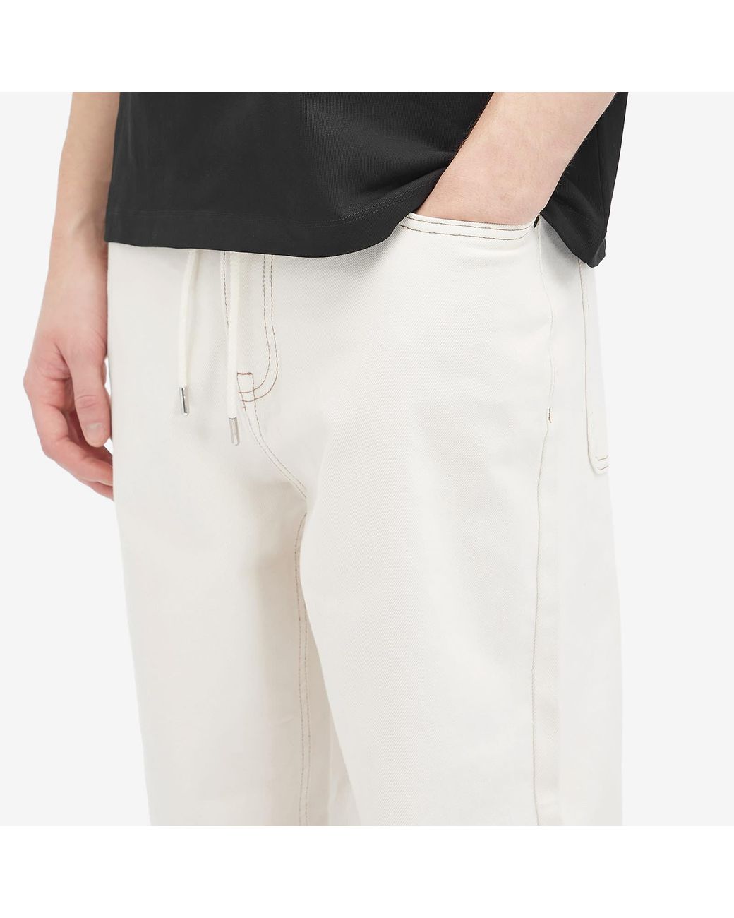 About Blank White Straight Leg Denim Jeans for men