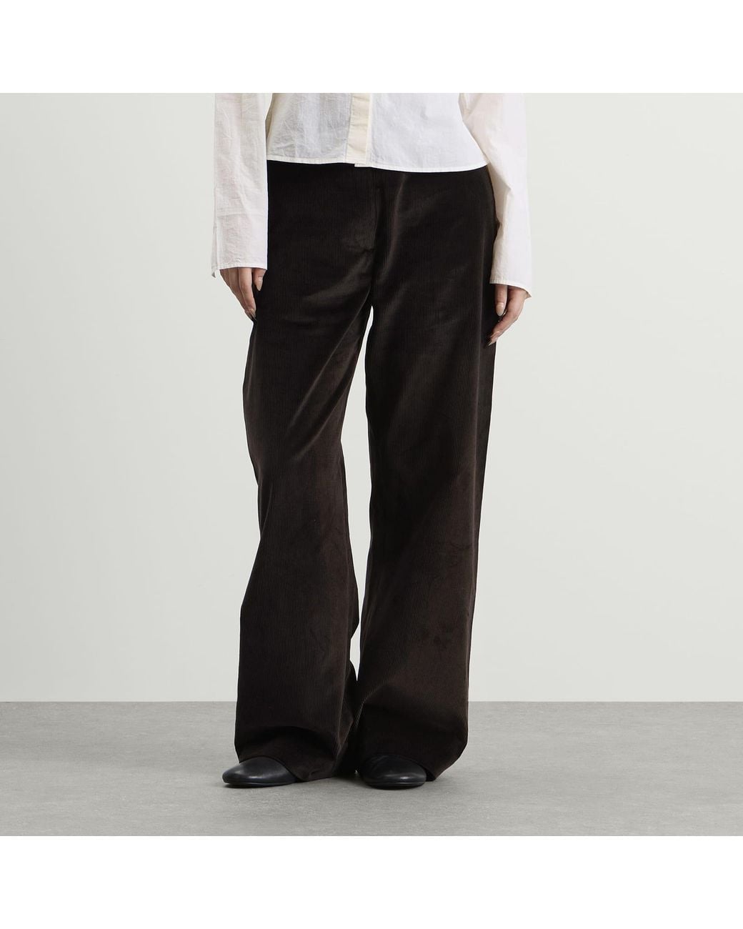 Studio Nicholson Black Grange Relaxed Curved Leg Pant
