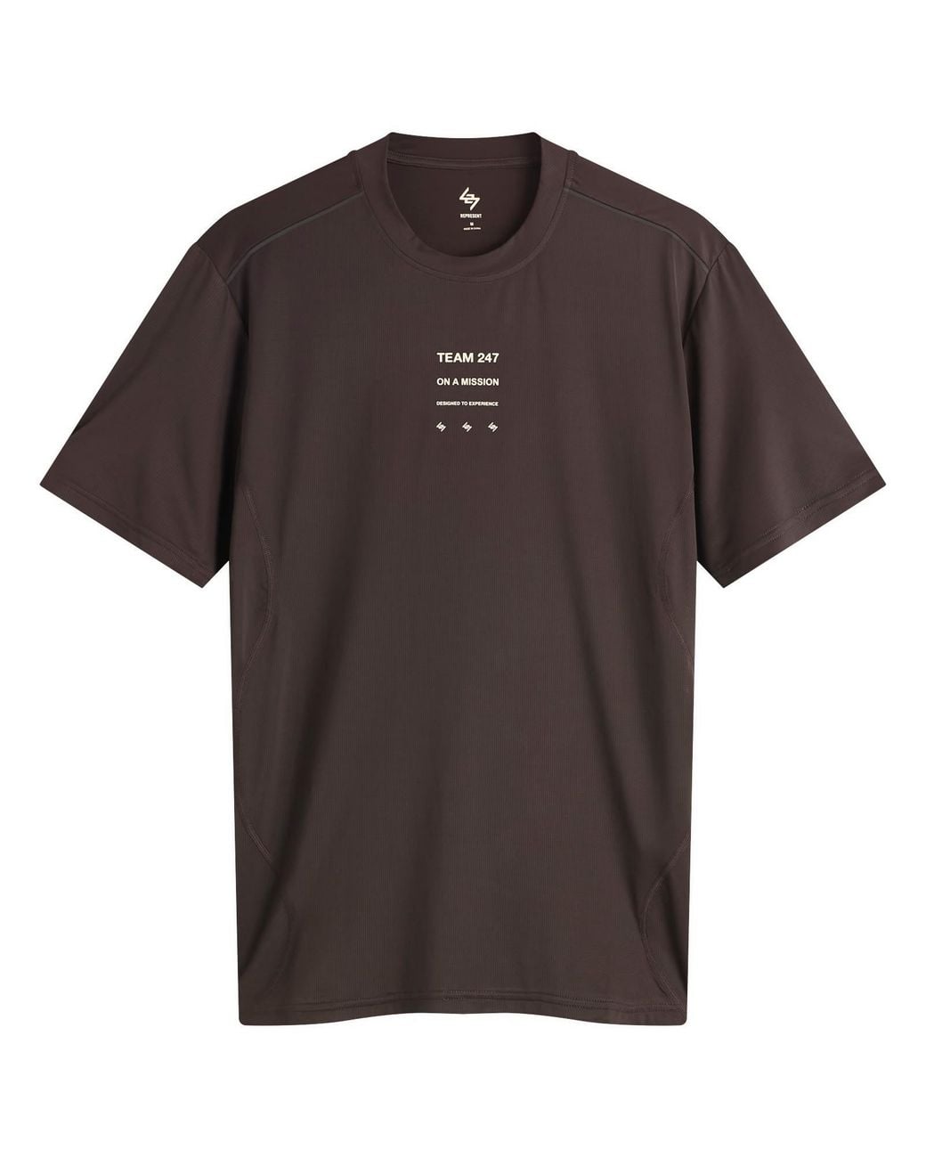 REPRESENT 247 Brown Short Sleeve Runner T-Shirt for men